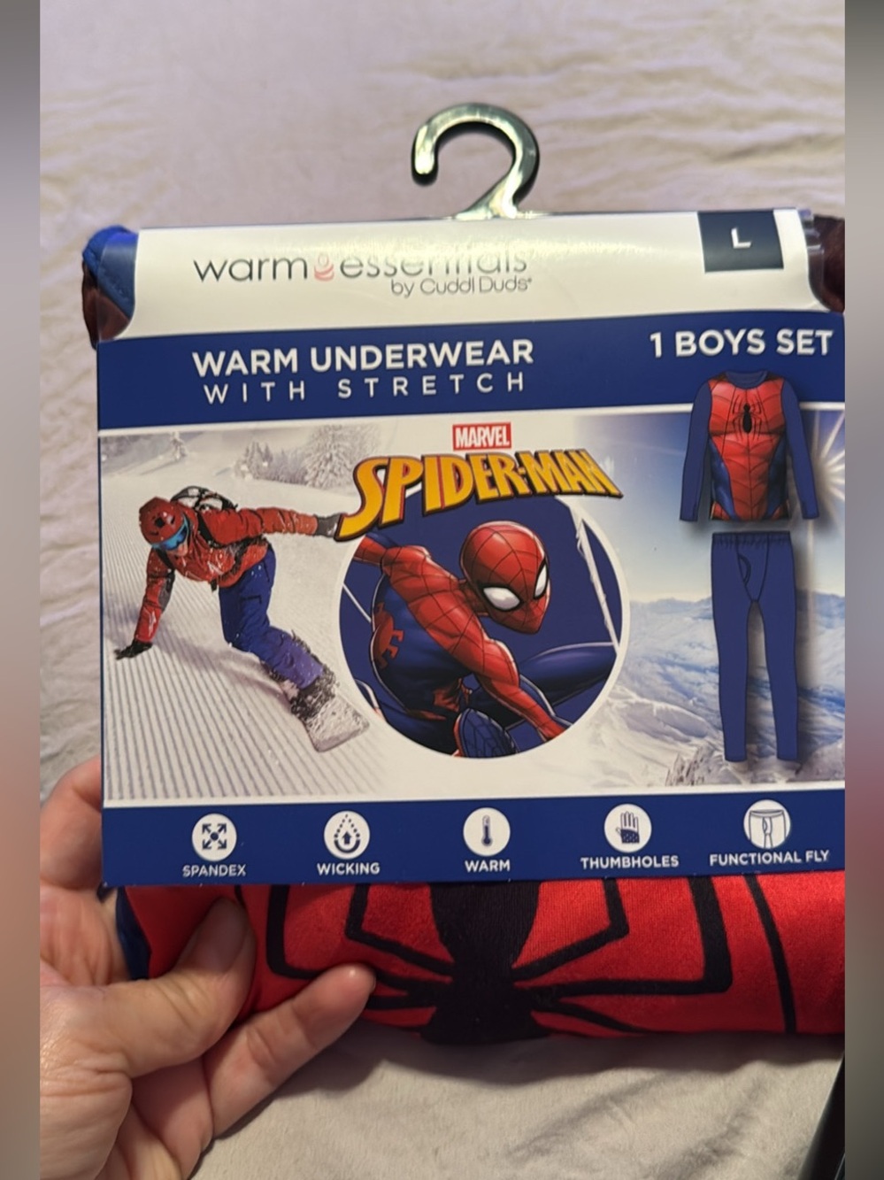 Marvel Spider-Man Kids Thermal Set - Red & Blue